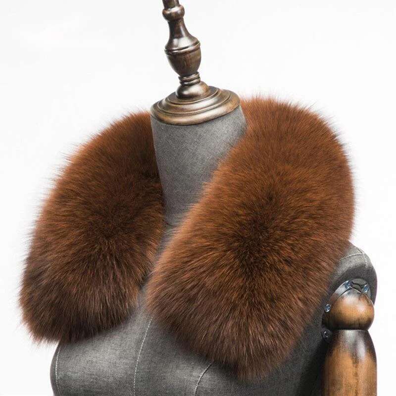 Winter Natural Fox Fur Scarf S - Shawl Wrap Winter บทวิจารณ์และราคา