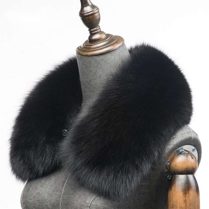 Winter Natural Fox Fur Scarf S - Shawl Wrap Winter บทวิจารณ์และราคา