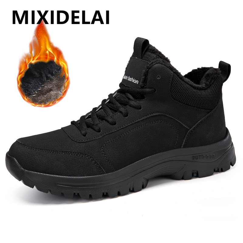 Winter Men's Boots Warm Plush  - Waterproof Winter Boot บทวิจารณ์และราคา