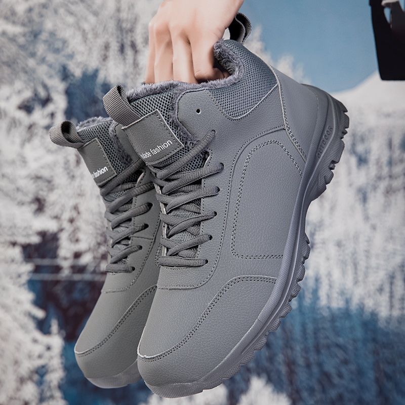 Winter Men's Boots Warm Plush  - Waterproof Winter Boot บทวิจารณ์และราคา