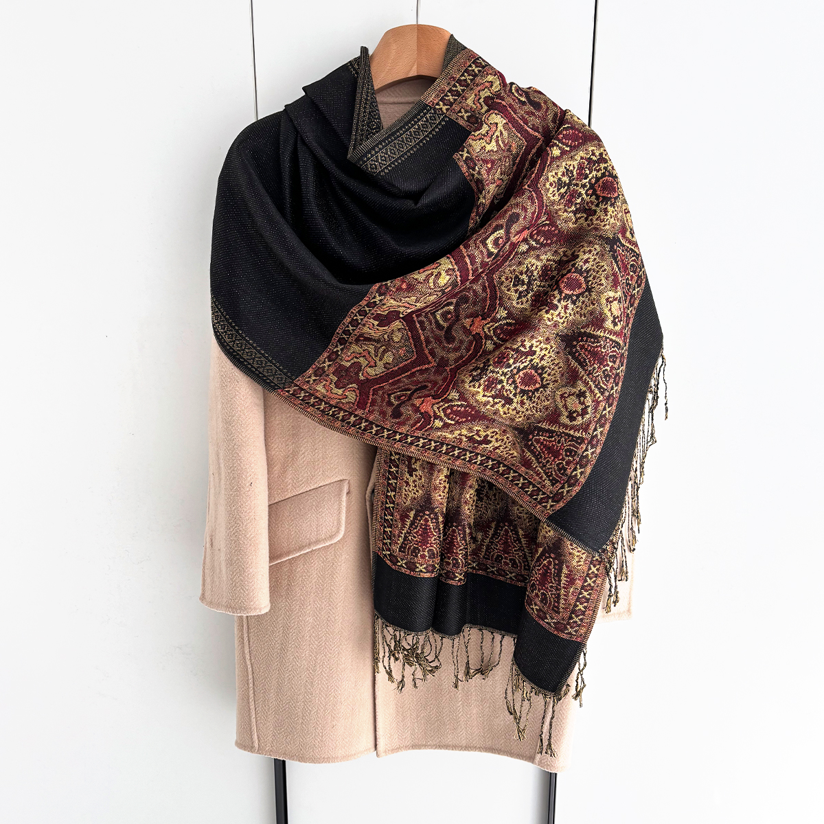 Luxury Scarf For Women Autumn  - Cashmere Pashmina Wrap บทวิจารณ์และราคา