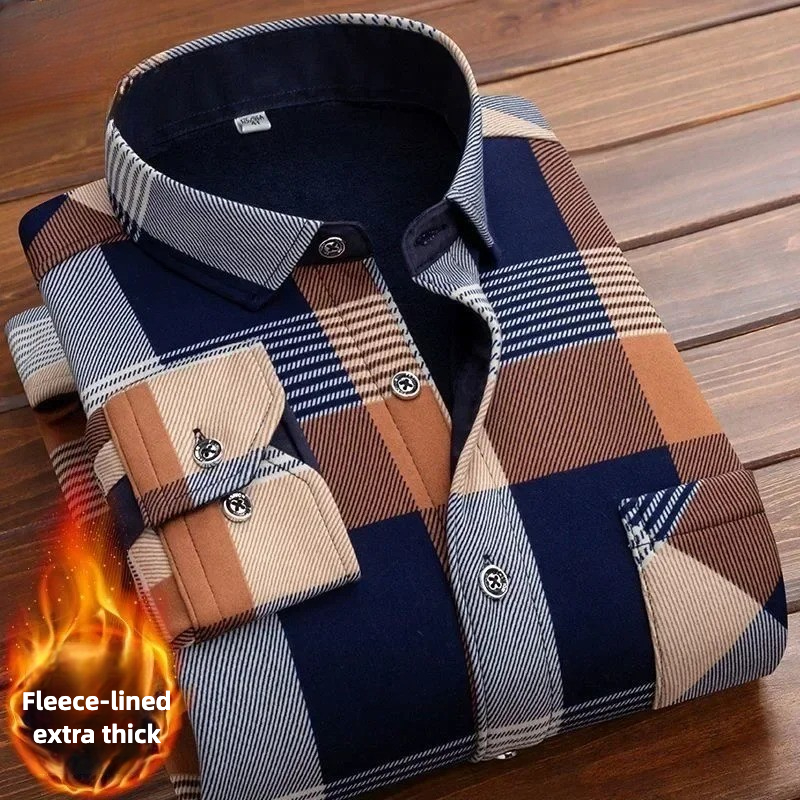 2025 Men's Winter Warm Long Sl - Flannel Shirt Lined บทวิจารณ์และราคา