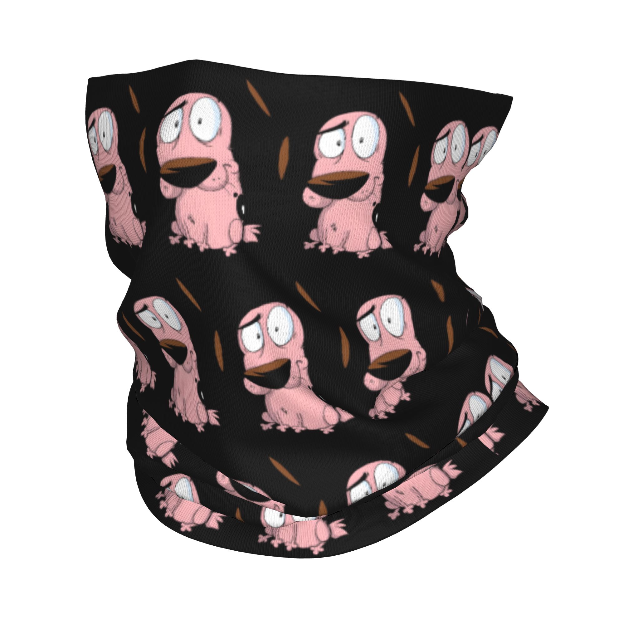 Custom Cartoon Courage Dog Win - Neck Gaiter Fleece บทวิจารณ์และราคา