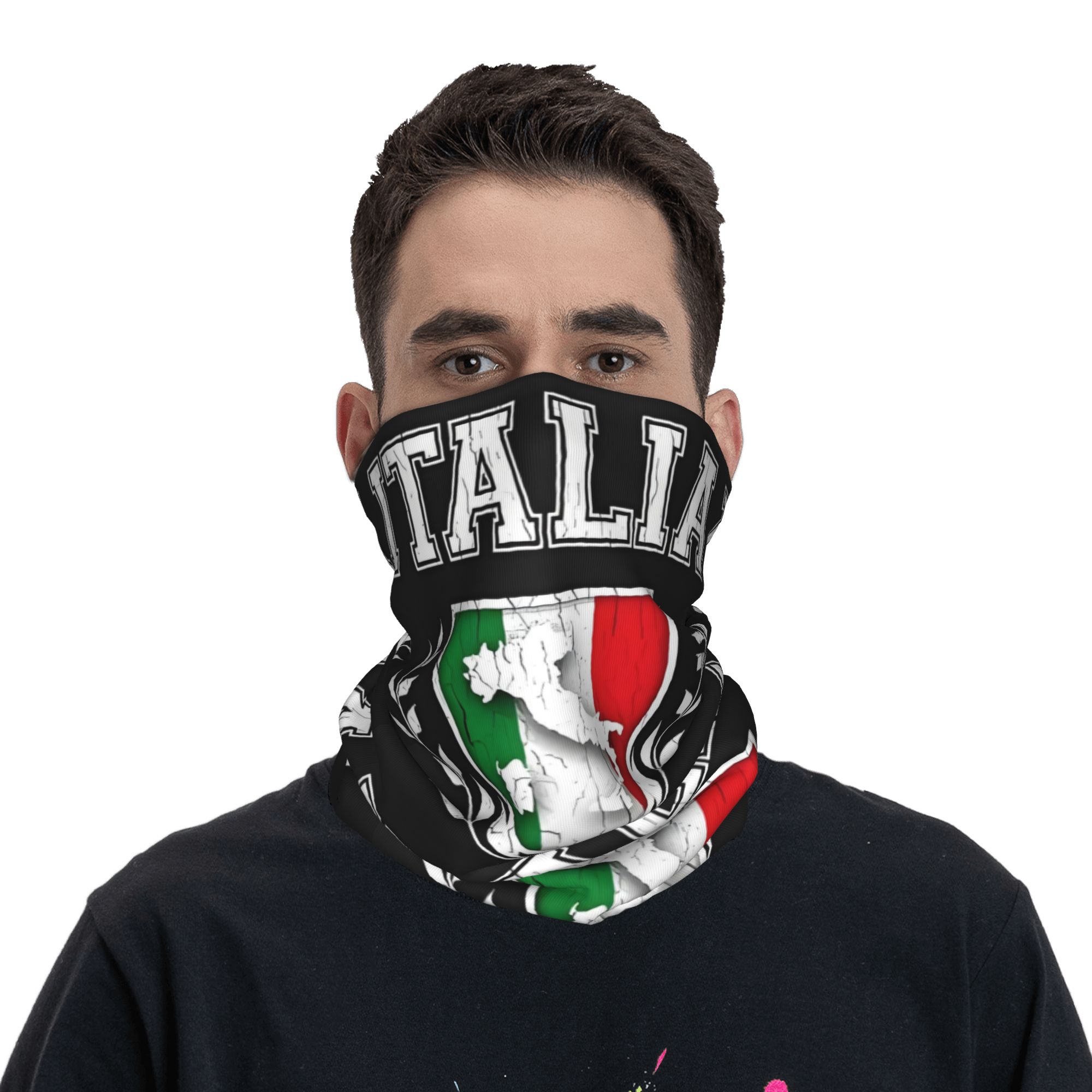 Custom Italy Flag Bandana Neck - Neck Gaiter Fleece บทวิจารณ์และราคา
