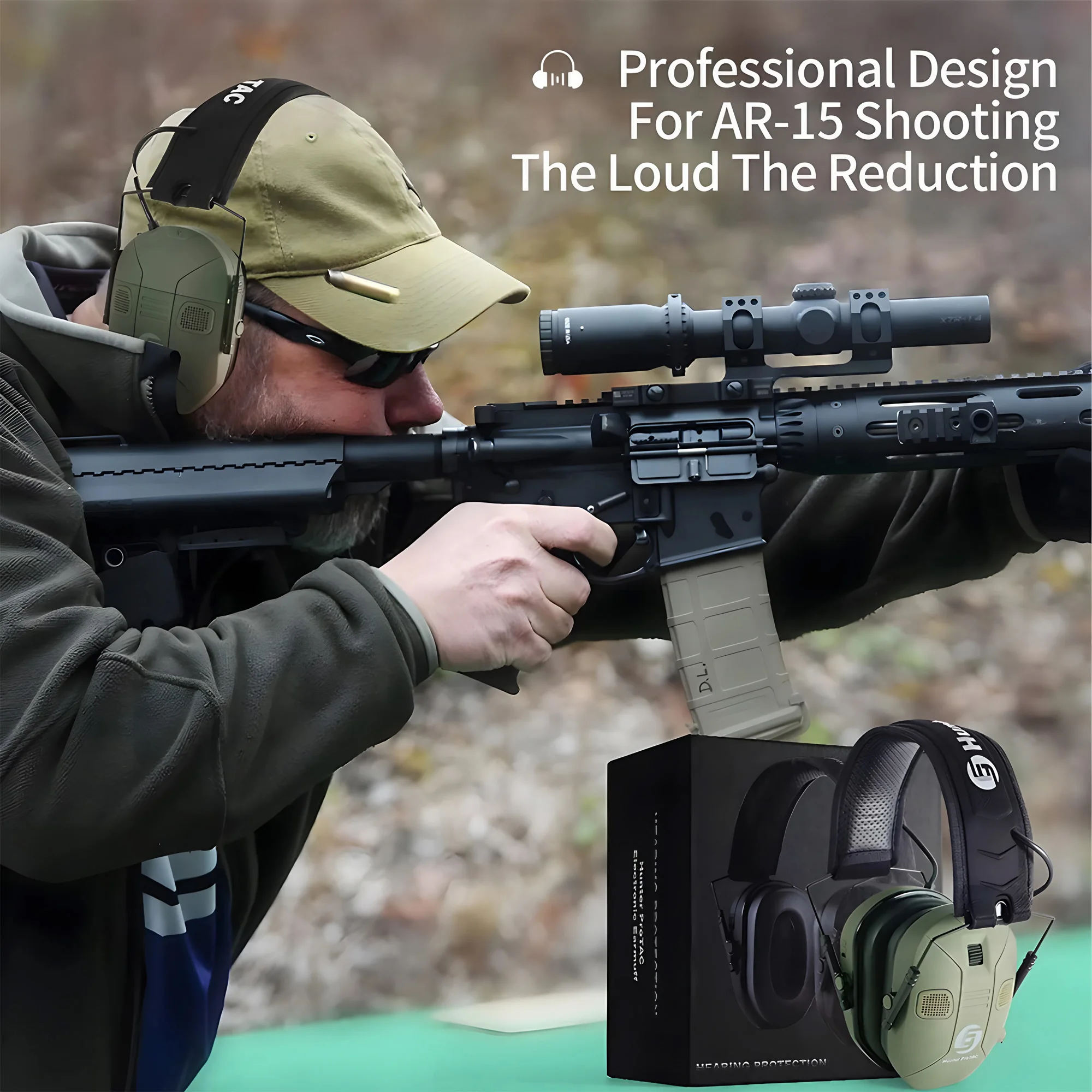 Foldable Tactical Shooting Ear - Earmuffs Foldable บทวิจารณ์และราคา
