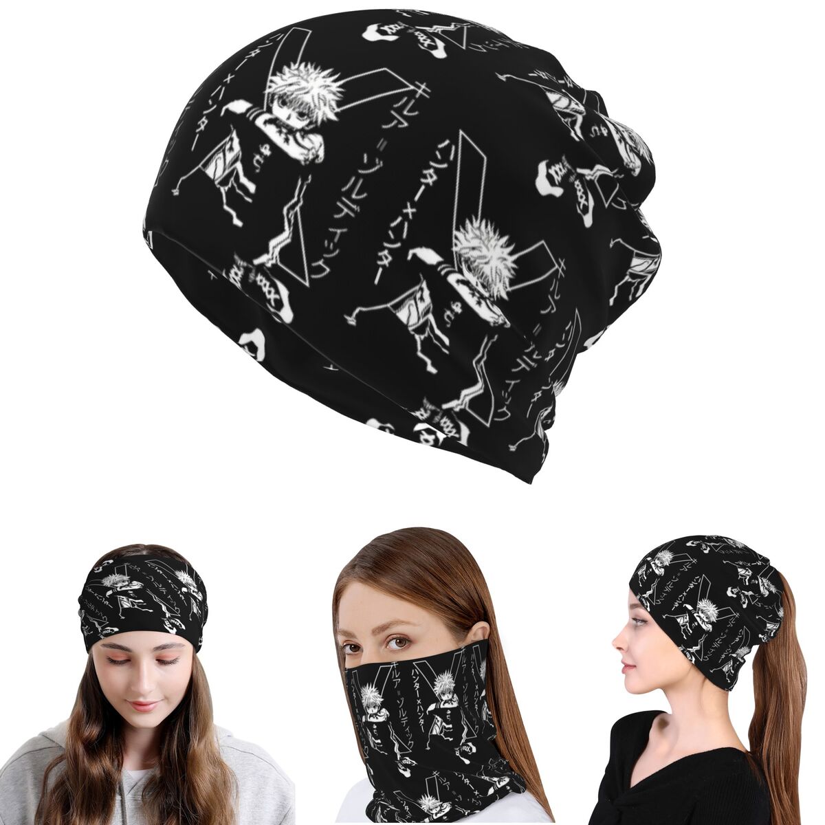 Killua Zoldyck Anime HXH Hunte - Knit Beanie Hat Warm บทวิจารณ์และราคา