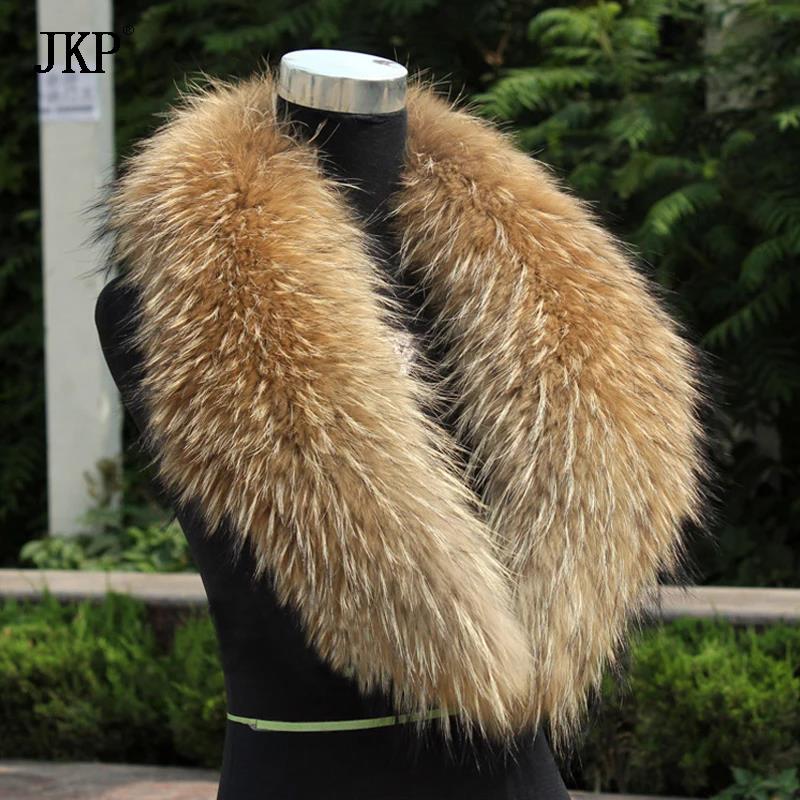 Natural Fur Collar Real raccoo - Shawl Wrap Winter บทวิจารณ์และราคา