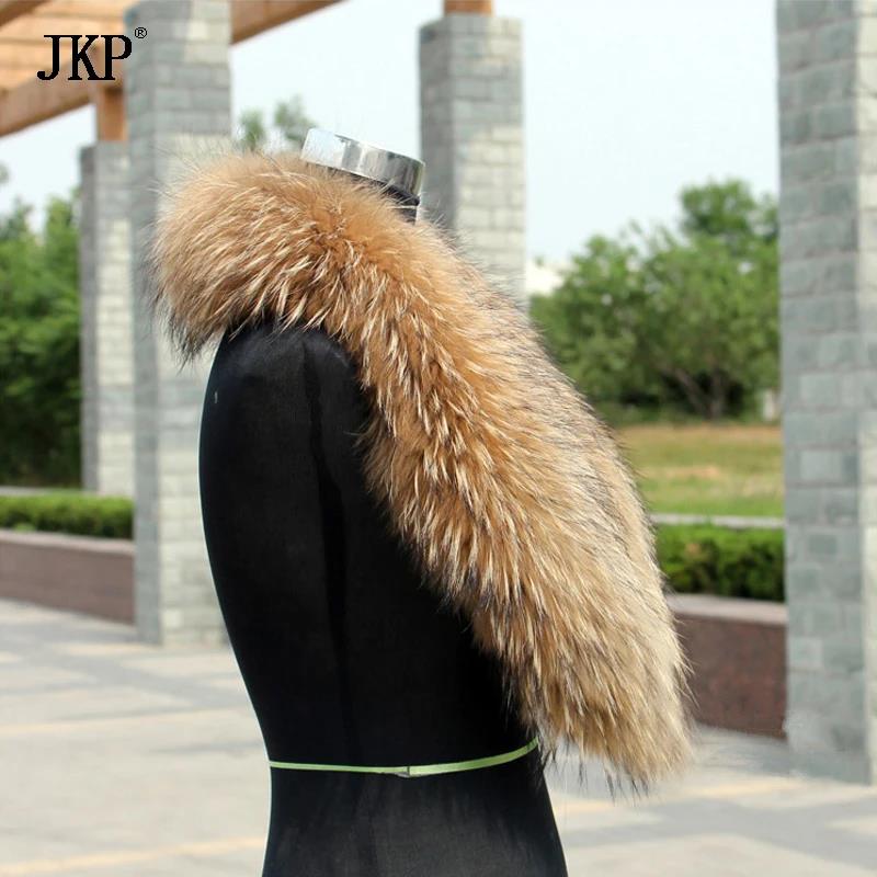 Natural Fur Collar Real raccoo - Shawl Wrap Winter บทวิจารณ์และราคา