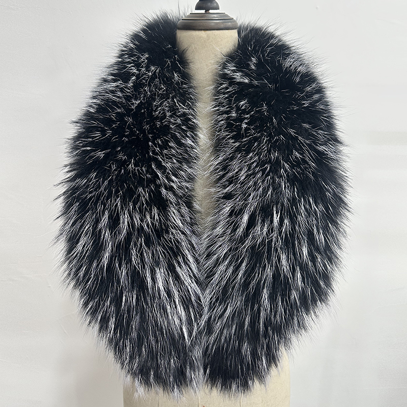 Natural Fur Collar Real raccoo - Shawl Wrap Winter บทวิจารณ์และราคา