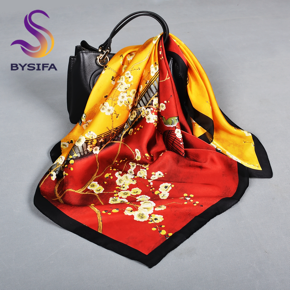 BYSIFA Letters Silk Scarf Shaw - Shawl Wrap Winter บทวิจารณ์และราคา