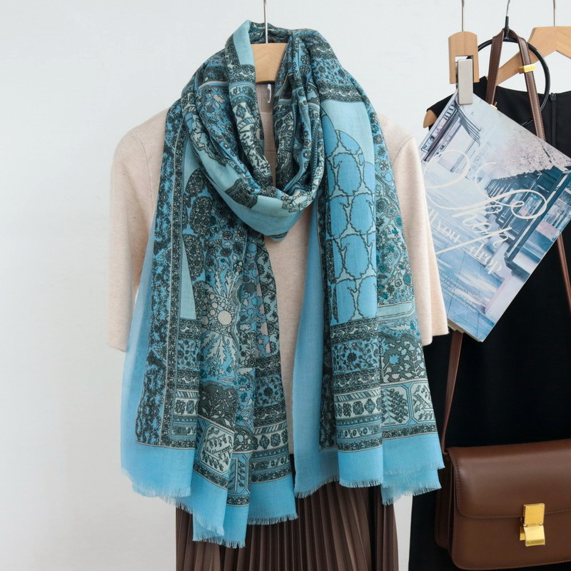 Tassels Long Scarf Luxury Bran - Cashmere Pashmina Wrap บทวิจารณ์และราคา