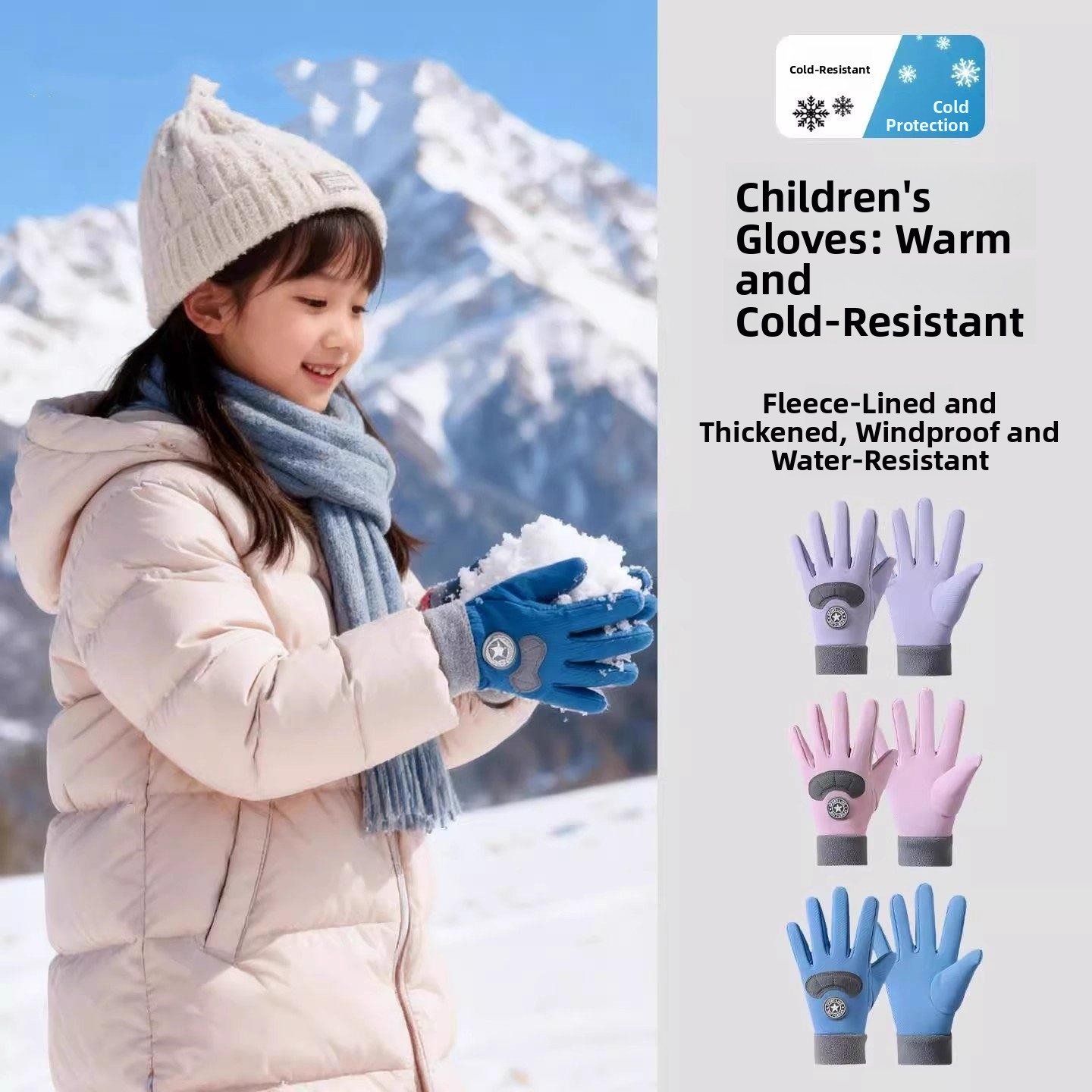 Children's Ski Gloves Winter W - Snow Glove Insulated บทวิจารณ์และราคา