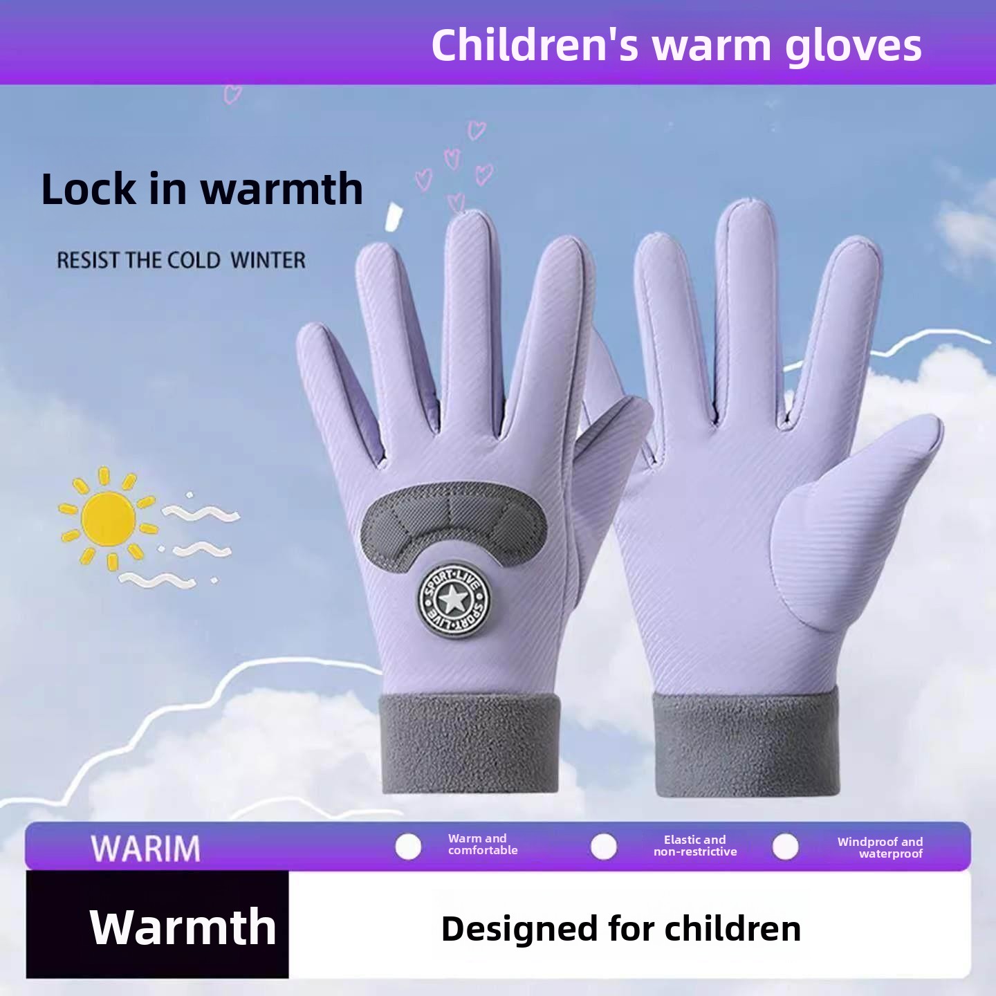 Children's Ski Gloves Winter W - Snow Glove Insulated บทวิจารณ์และราคา