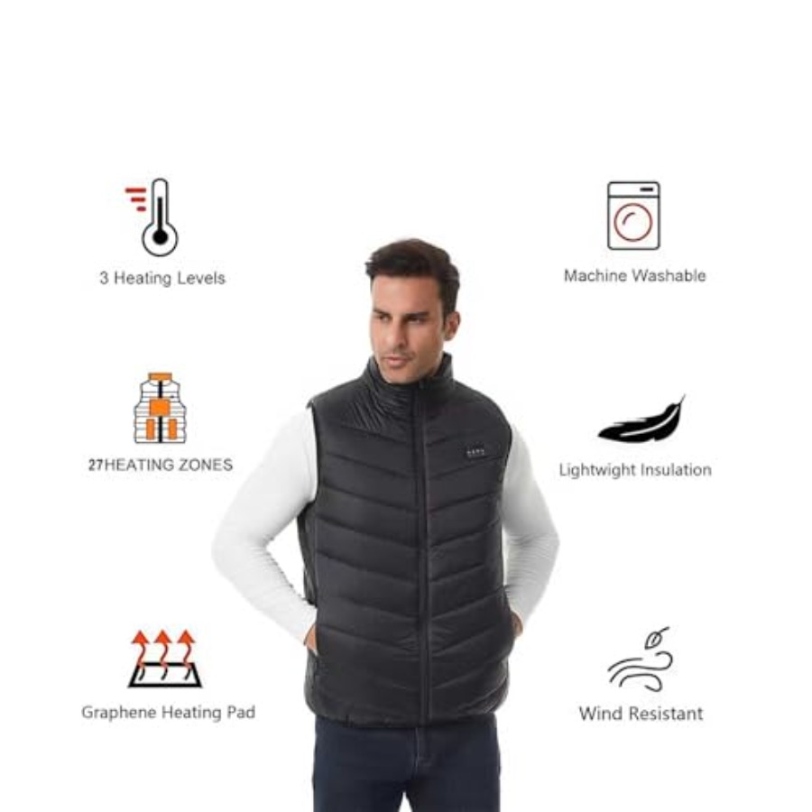 Heated Down Vest for and Wo wi - Heated Vest Battery บทวิจารณ์และราคา