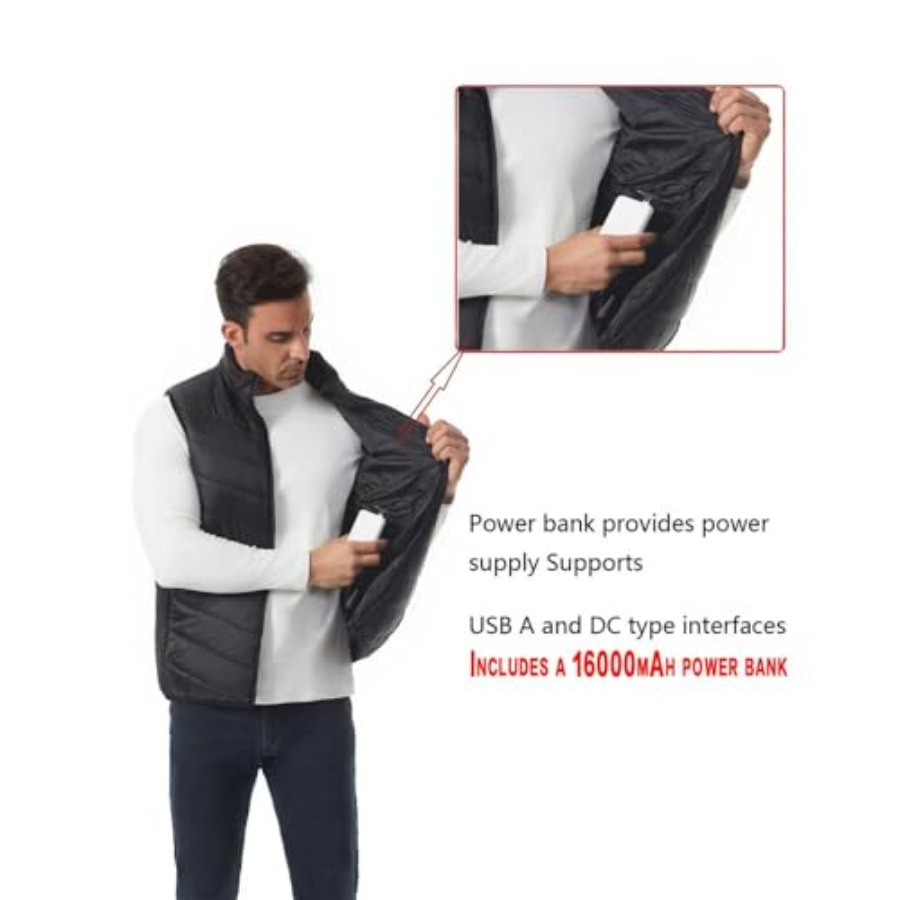 Heated Down Vest for and Wo wi - Heated Vest Battery บทวิจารณ์และราคา