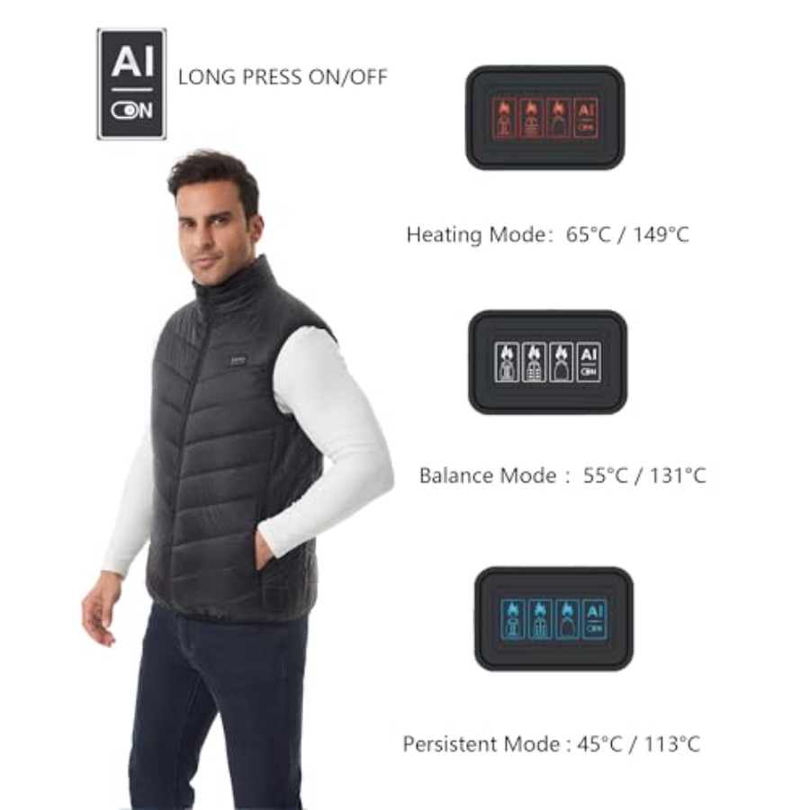 Heated Down Vest for and Wo wi - Heated Vest Battery บทวิจารณ์และราคา