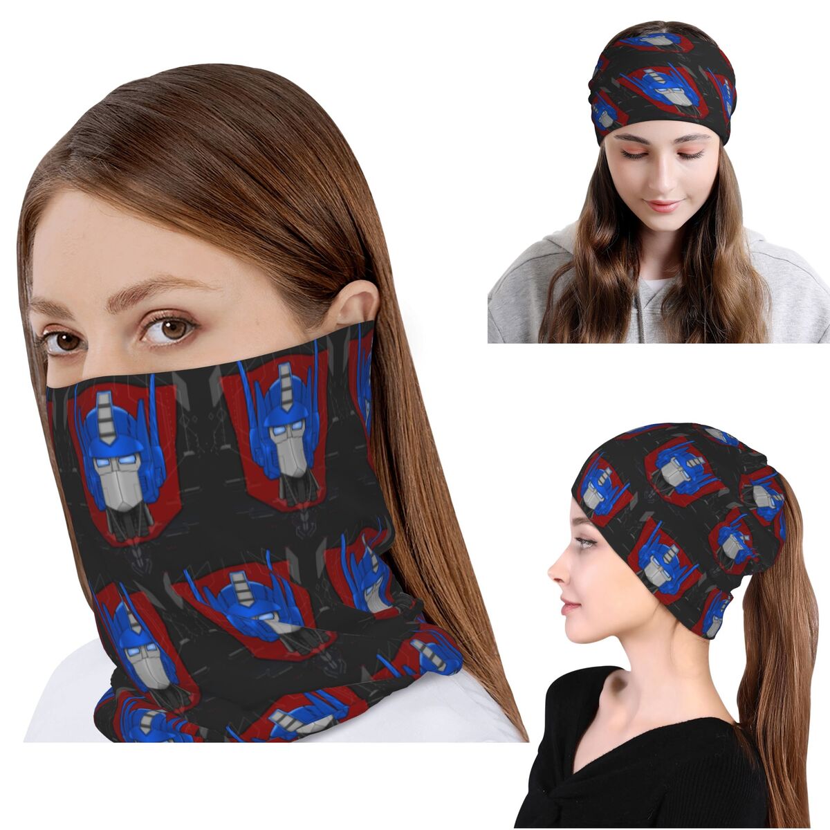 Optimus Prime Bust Bandana Nec - Knit Beanie Hat Warm บทวิจารณ์และราคา