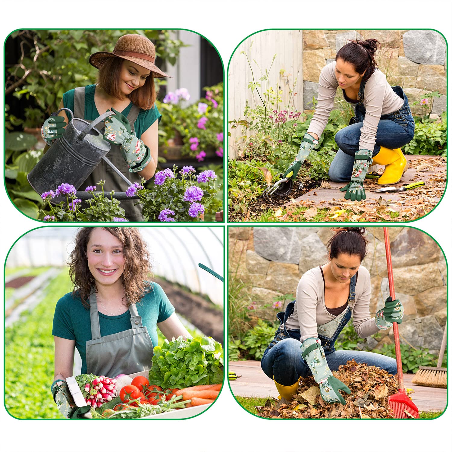 Women's Long Gardening Gloves, - Touch Screen Gloves บทวิจารณ์และราคา