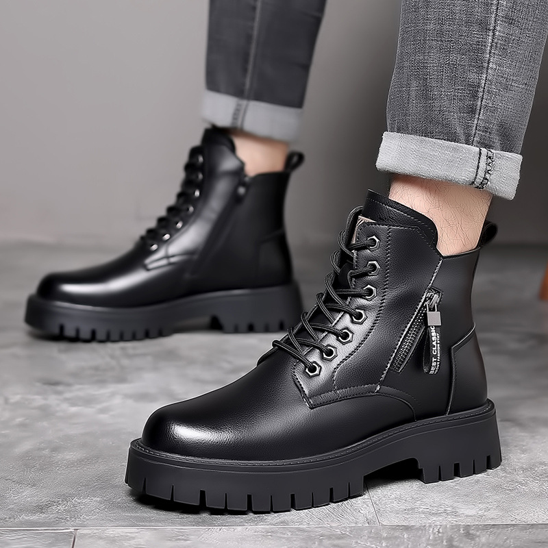 Men Classic Genuine Leather Bo - Waterproof Winter Boot บทวิจารณ์และราคา