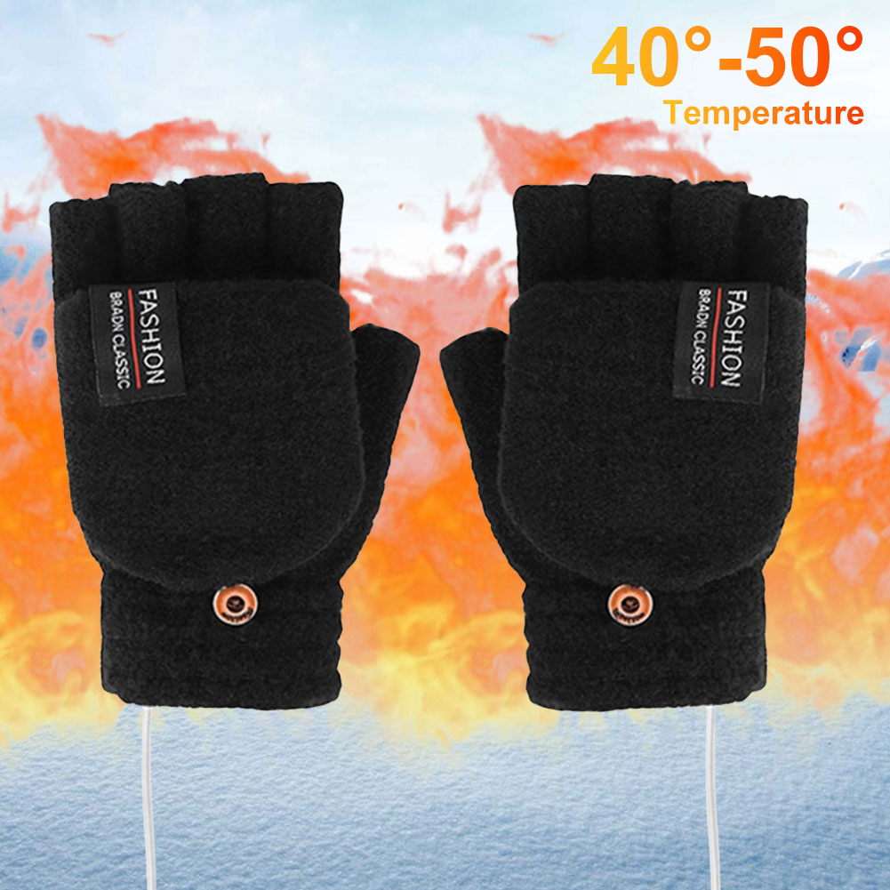 USB Electric Heated Gloves Adj - Touch Screen Gloves บทวิจารณ์และราคา