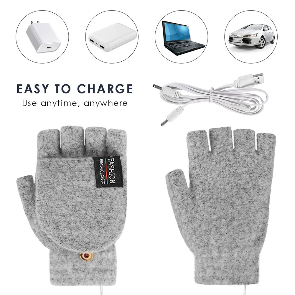 USB Electric Heated Gloves Adj - Touch Screen Gloves บทวิจารณ์และราคา