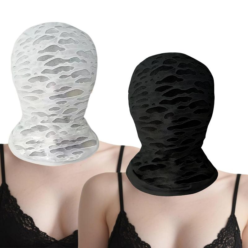 New Punk Distressed Ripped Fac - Balaclava Ski Mask บทวิจารณ์และราคา
