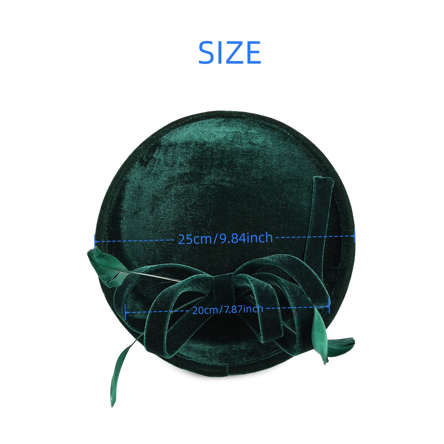 Velour Velvet Fascinator Feath - Winter Headband Fleece บทวิจารณ์และราคา