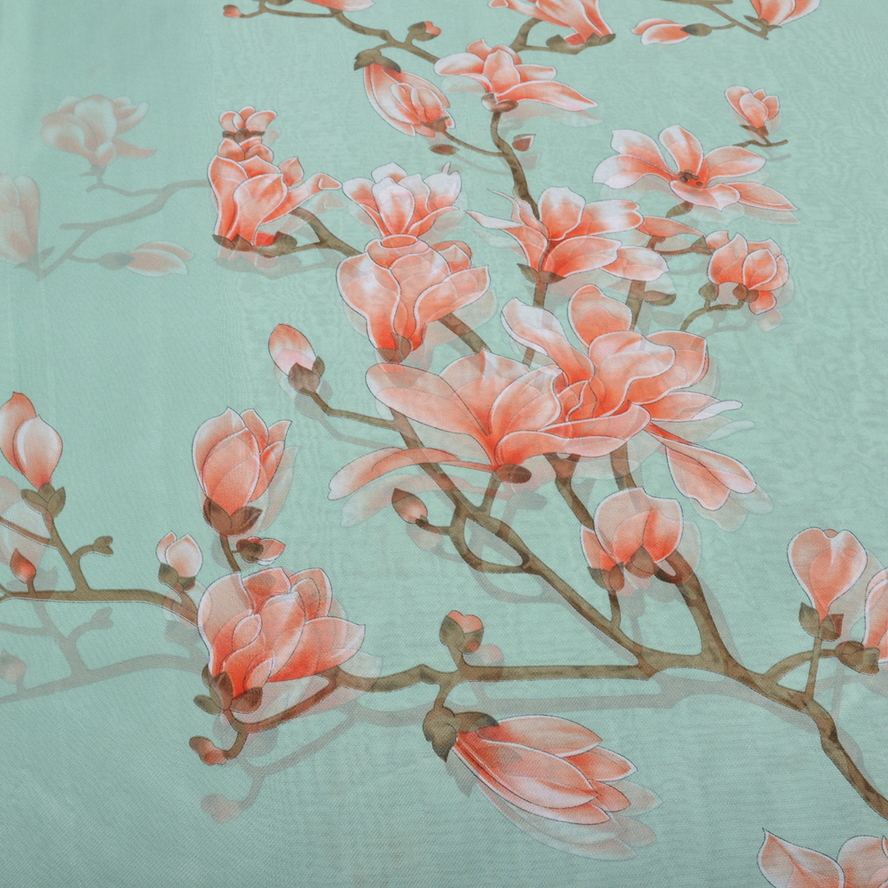 BYSIFA| Light Green Silk Scarf - Shawl Wrap Winter บทวิจารณ์และราคา