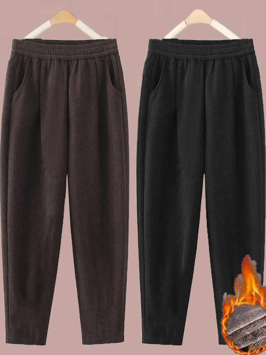 Thickened Straight Leg Pants W - Corduroy Pant Warm บทวิจารณ์และราคา