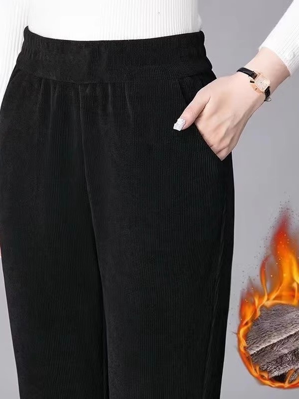 Thickened Straight Leg Pants W - Corduroy Pant Warm บทวิจารณ์และราคา