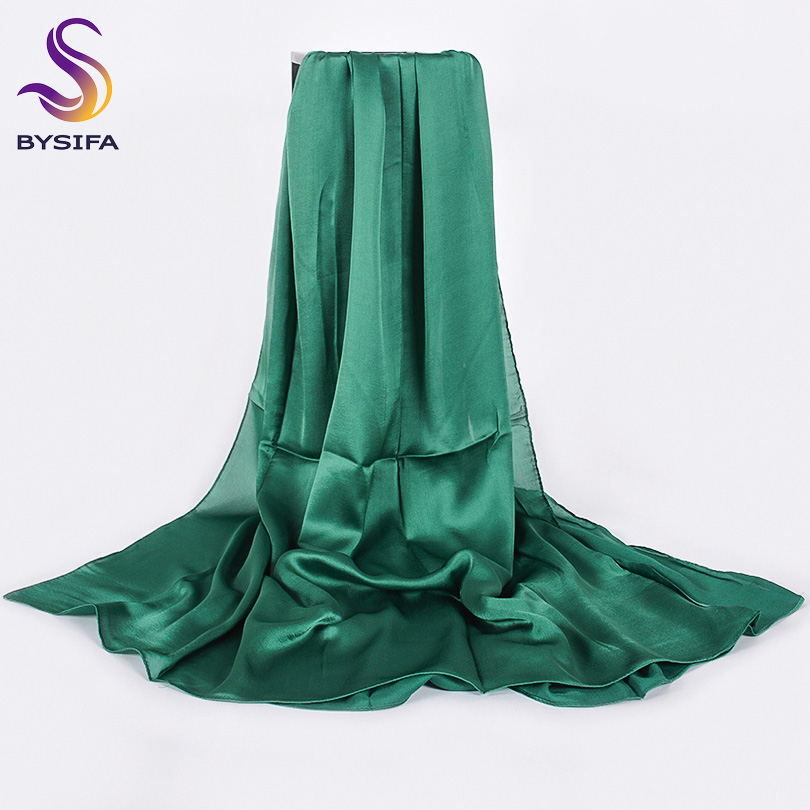[BYSIFA] Solid Color Silk Scar - Shawl Wrap Winter บทวิจารณ์และราคา