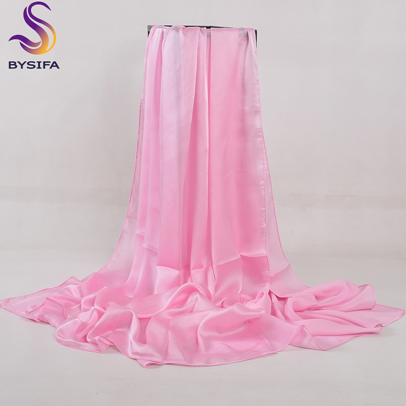 [BYSIFA] Solid Color Silk Scar - Shawl Wrap Winter บทวิจารณ์และราคา