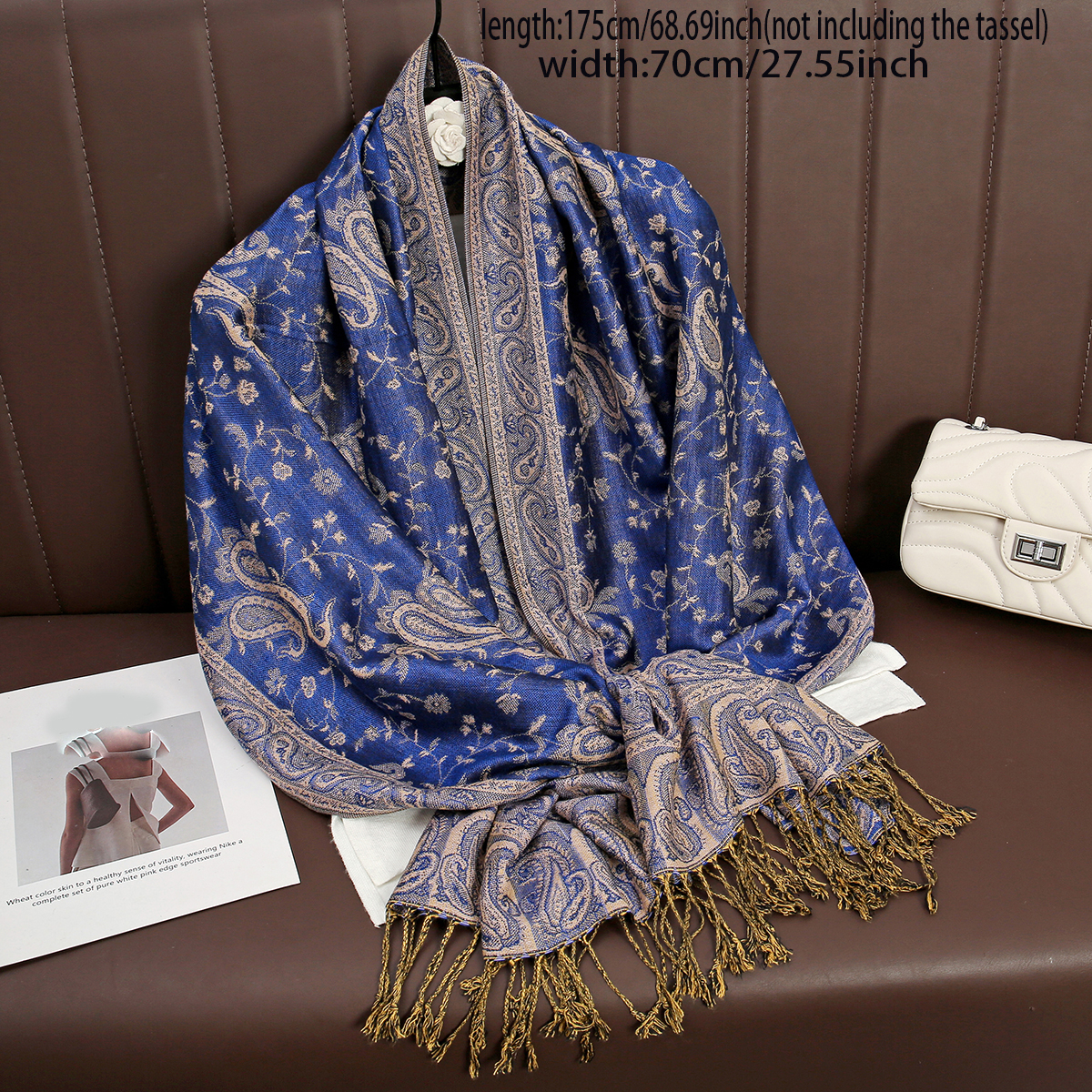 Luxury Brand Autumn Cashmere P - Cashmere Pashmina Wrap บทวิจารณ์และราคา
