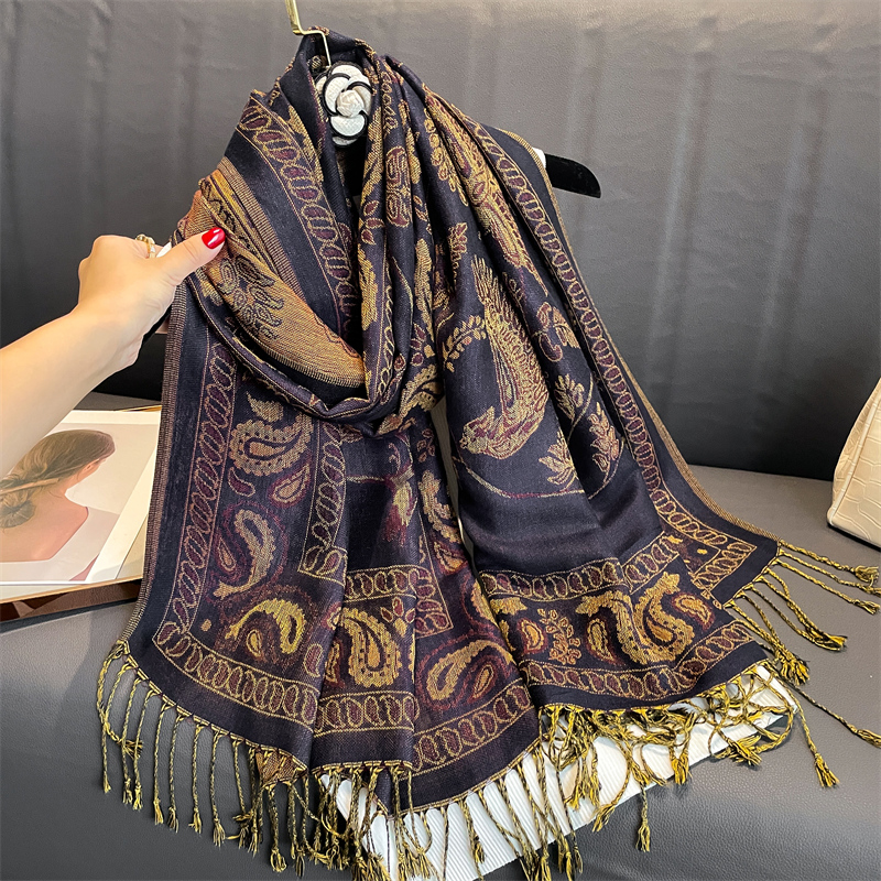 Luxury Brand Autumn Cashmere P - Cashmere Pashmina Wrap บทวิจารณ์และราคา