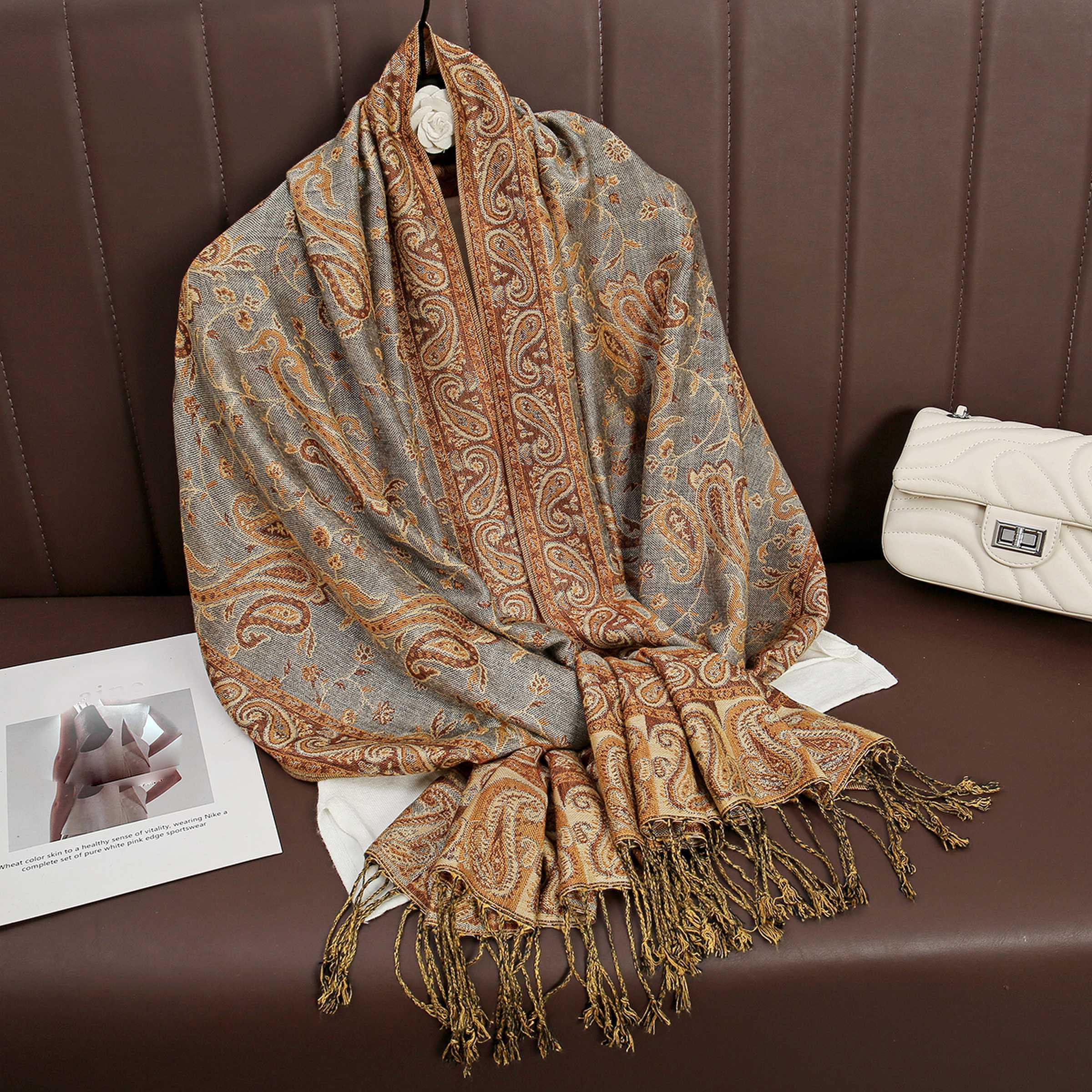 Luxury Brand Autumn Cashmere P - Cashmere Pashmina Wrap บทวิจารณ์และราคา