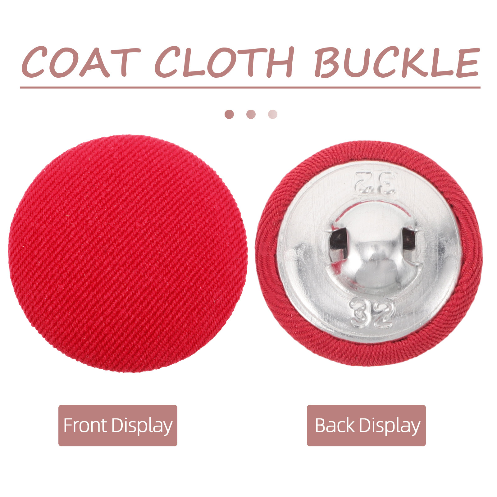 20Pcs Round Cloth Covered Butt - Wool Coat Peacoat บทวิจารณ์และราคา