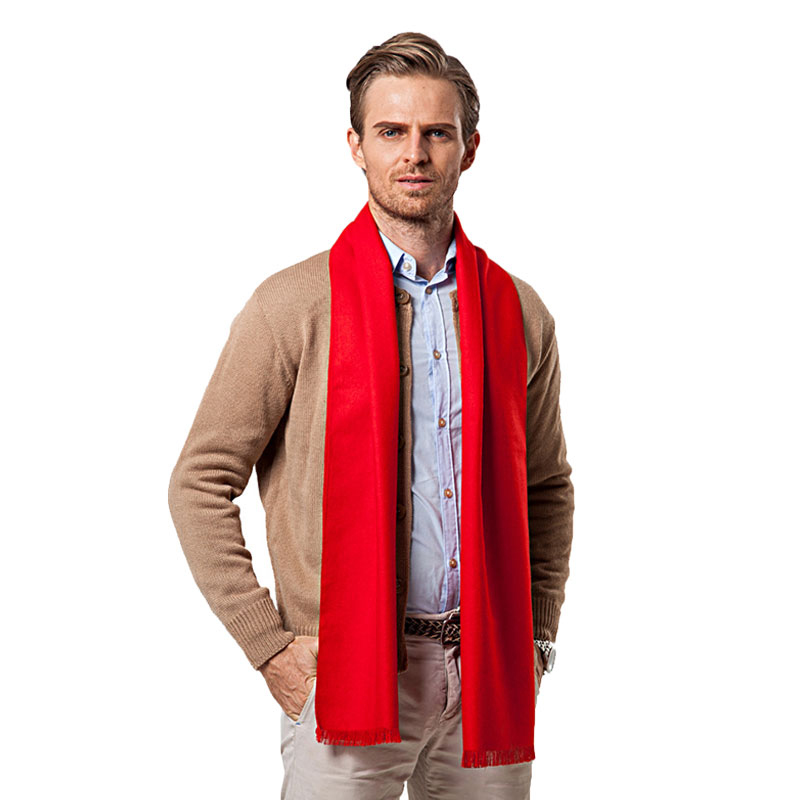 Fashion Winter Solid Color Men - Wool Scarf Men บทวิจารณ์และราคา