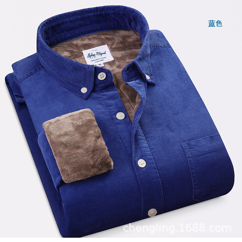 Corduroy Warm Shirts Cotton Pl - Flannel Shirt Lined บทวิจารณ์และราคา