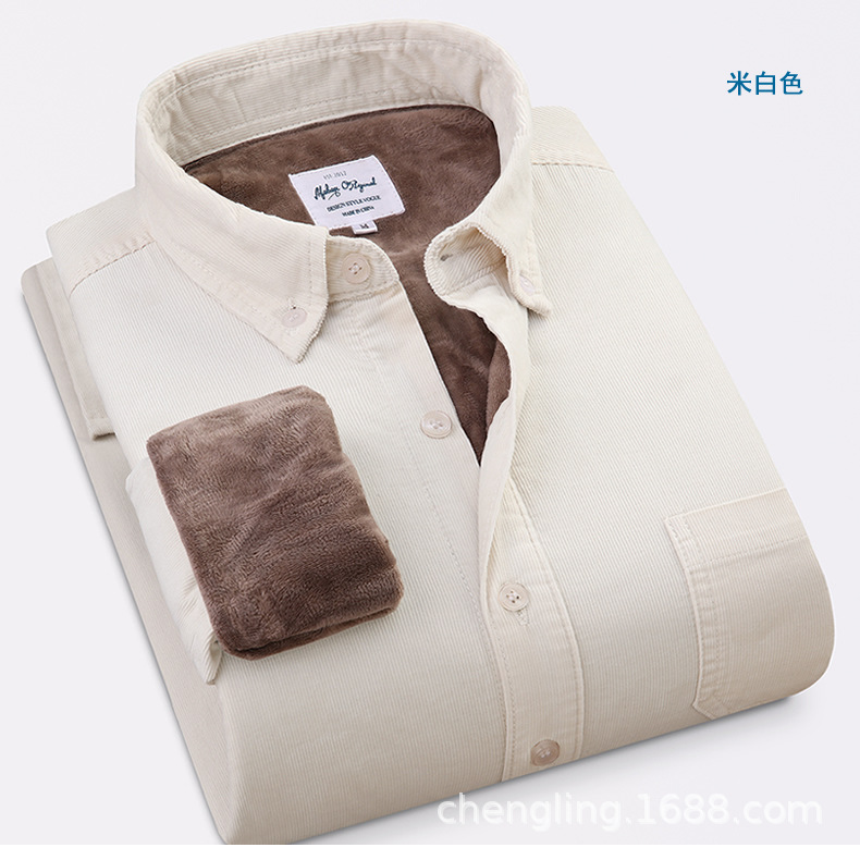 Corduroy Warm Shirts Cotton Pl - Flannel Shirt Lined บทวิจารณ์และราคา