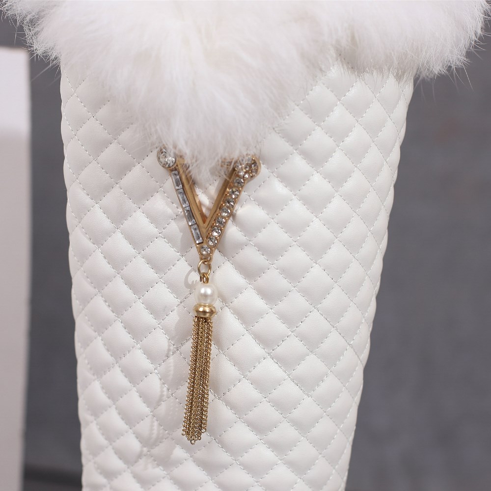 Winter Women Fur Knee High Boo - Waterproof Winter Boot บทวิจารณ์และราคา