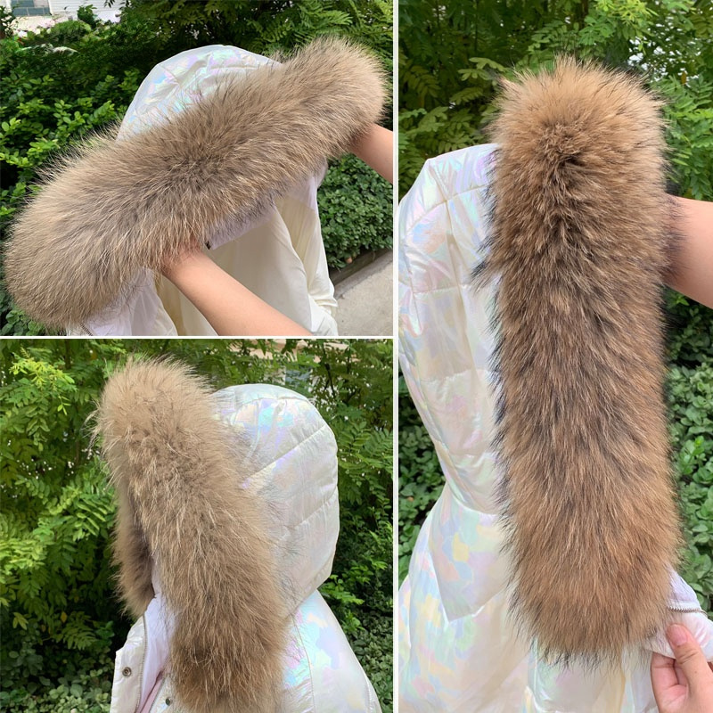Real Fur Collar for Coat Parka - Shawl Wrap Winter บทวิจารณ์และราคา
