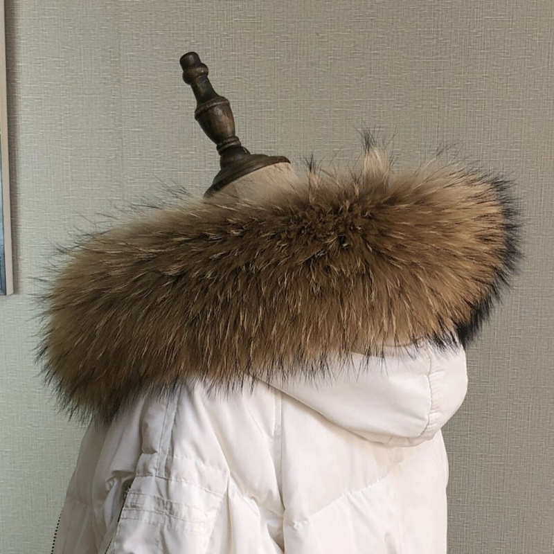 Real Fur Collar for Coat Parka - Shawl Wrap Winter บทวิจารณ์และราคา