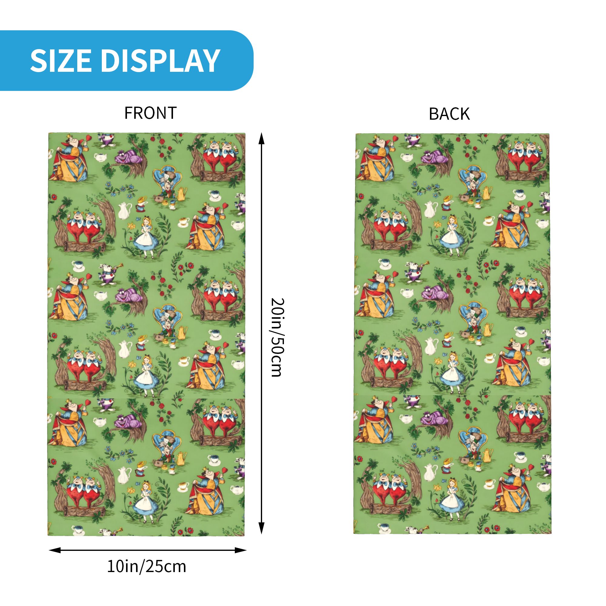Custom A-Alice in W-Wonderland - Neck Gaiter Fleece บทวิจารณ์และราคา