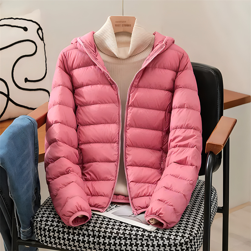 Plus Size Women Hooded Korean  - Down Jacket Packable บทวิจารณ์และราคา