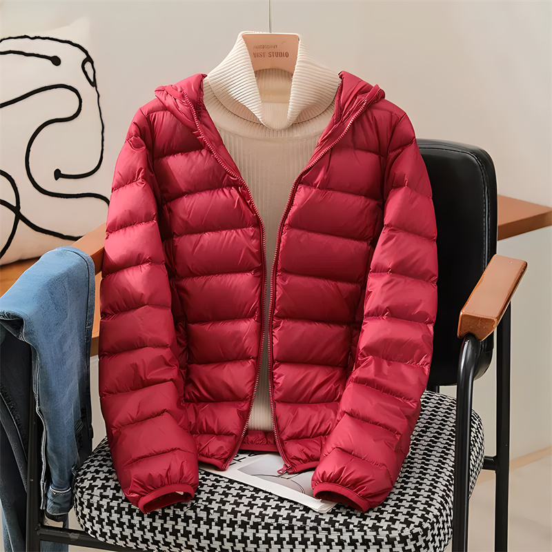 Plus Size Women Hooded Korean  - Down Jacket Packable บทวิจารณ์และราคา