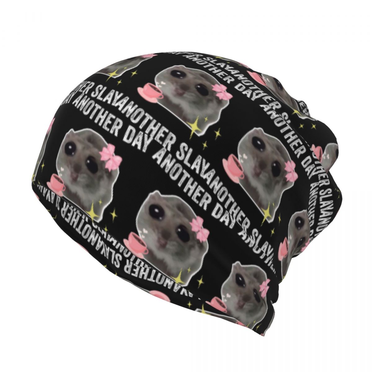 Sad Hamster Another Day Anothe - Knit Beanie Hat Warm บทวิจารณ์และราคา