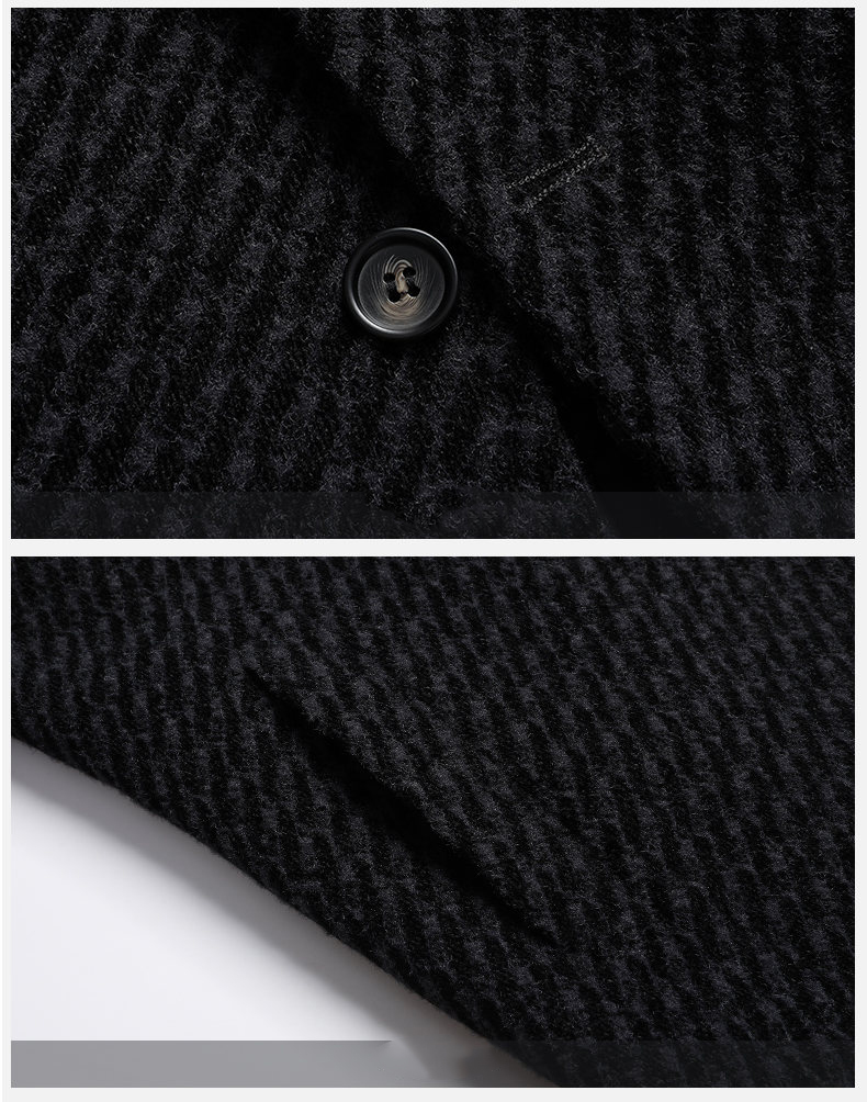 Long Coat Men Mens Wool Jacket - Wool Coat Peacoat บทวิจารณ์และราคา