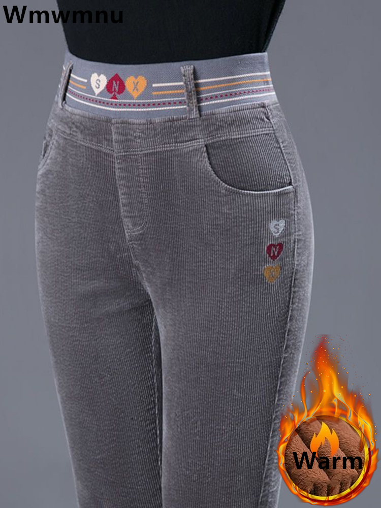 Winter Thicken Plush Lined Pen - Corduroy Pant Warm บทวิจารณ์และราคา