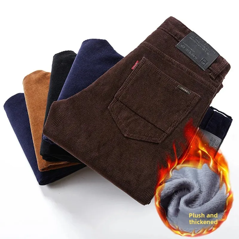 Thickened Fleece Lined Corduro - Corduroy Pant Warm บทวิจารณ์และราคา