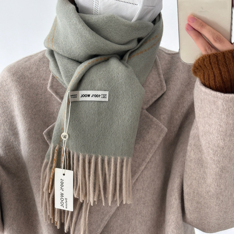 Elegant Good Quality 100% Wool - Wool Scarf Men บทวิจารณ์และราคา